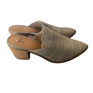 NWOT Susina Stylish Gray Suede Mules-Size 12